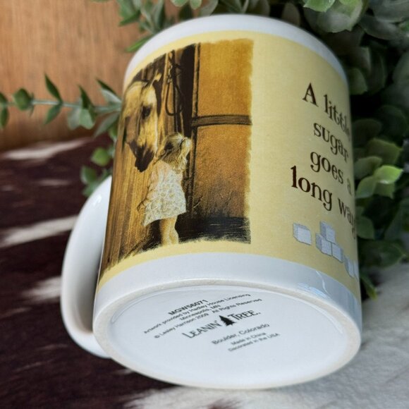 Leanin’ Tree “A Little Sugar Goes a Long Way!” Ceramic Mug - Lesley Harrison - Picture 1 of 12